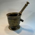Antieke achttiende eeuwse Italiaanse bronzen vijzel, Ophalen of Verzenden, Brons