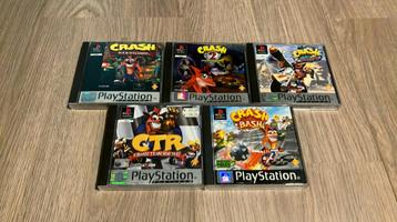 Complete Crash Bandicoot collectie Playstation 1