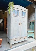 Antieke brocante Art Deco meidenkast demontabel vintage kast, Ophalen of Verzenden