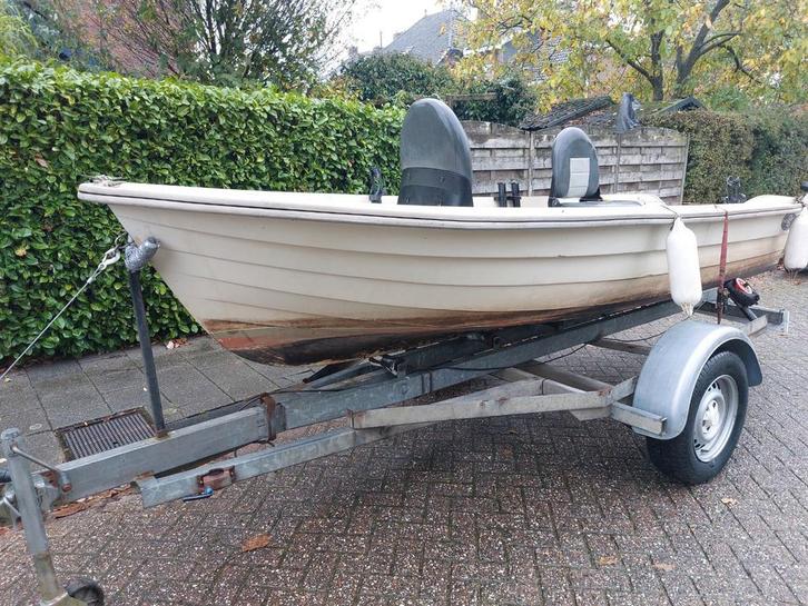Botinbas 420 visboot met sterke trailer vandaag €850,-, Watersport en Boten, Bootonderdelen, Ophalen of Verzenden