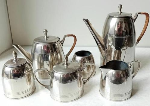 Groot 7 delig art-deco koffie/thee servies, Antiek en Kunst, Antiek | Servies compleet, Ophalen of Verzenden
