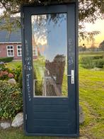 Deur met kozijn. Deur is 93 x 233 . Met thermopane sleutel, 75 tot 150 cm, Deurkozijn, Ophalen of Verzenden, Zo goed als nieuw