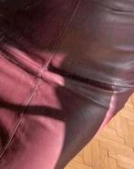 Lange Leren Bordeauxrode Rok maat M, Kleding | Dames, Rokken, Maat 38/40 (M), Verzenden, Zwart, Zo goed als nieuw