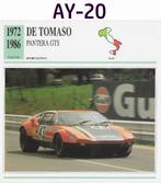 Ay20 autokaart de tomaso pantera gts ( 1972 - 1986 ), Ophalen of Verzenden, Zo goed als nieuw