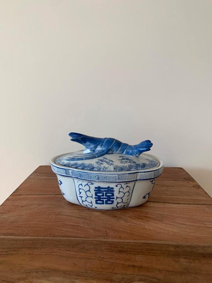 chinees? serveerschaal met deksel, voor kreeft, Antiek en Kunst, Antiek | Schalen, Ophalen