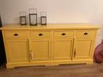 PRACHTIGE ANTIEKE GELE DRESSOIRKAST, Ophalen, Gebruikt, Met deur(en), 200 cm of meer
