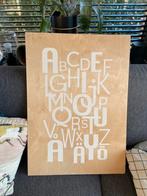 Houten bord alfabet, Ophalen of Verzenden, Zo goed als nieuw