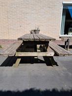 Picknicktafel 220cm. Dikke balken!, Ophalen, Gebruikt, Rechthoekig