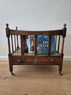 Antieke vintage lectuurbak boekenrek op wieltjes, Ophalen of Verzenden, Zo goed als nieuw