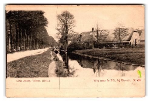 De Bilt, Weg naar de Bilt, bij Utrecht. Nauta N. 433, Verzamelen, Ansichtkaarten | Nederland, Ongelopen, Utrecht, Voor 1920, Verzenden