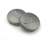 Audi naafdoppen grijs zilver 60 mm 4 stuks nieuw, Verzenden, Zo goed als nieuw