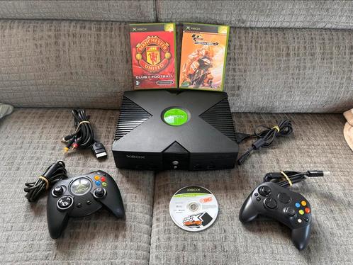 Xbox original met games, Spelcomputers en Games, Spelcomputers | Xbox Original, Gebruikt, Met 2 controllers, Met games, Ophalen of Verzenden