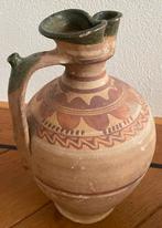 Antieke Spaanse waterkruik  (donkergroen en terracotta), Ophalen