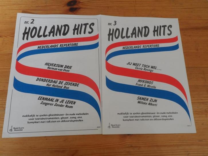 Holland Hits 2 / 3 / 5 / 6, Muziek en Instrumenten, Bladmuziek, Nieuw, Artiest of Componist, Populair, Gitaar, Piano, Keyboard