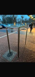 Rvs kleding rek glasplaat, Ophalen, Zo goed als nieuw