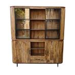 Opruiming vitrinekast Oxford 200x45x220cm, 200 cm of meer, Info@mokana.nl, Nieuw, Mokana