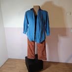 Zgan DIY oudblauwe geborduurde mousseline blouse mt 38, Maat 38/40 (M), Blauw, Ophalen of Verzenden, DIY