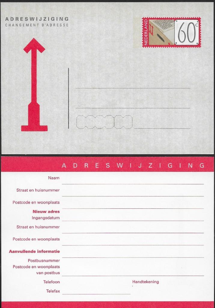Adreswijziging Geuzendam 53 zonder laserbedrukking. Zie INF0, Postzegels en Munten, Brieven en Enveloppen | Nederland, Briefkaart
