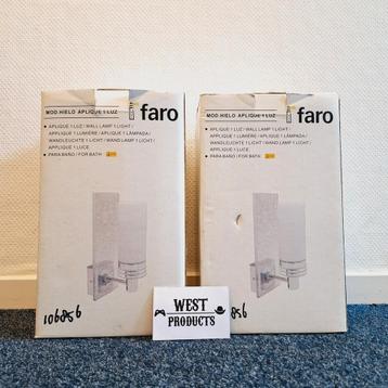 Nieuw: 2x Faro Badkamer Wandlamp | Nikkel Mat | G9 | IP44 beschikbaar voor biedingen
