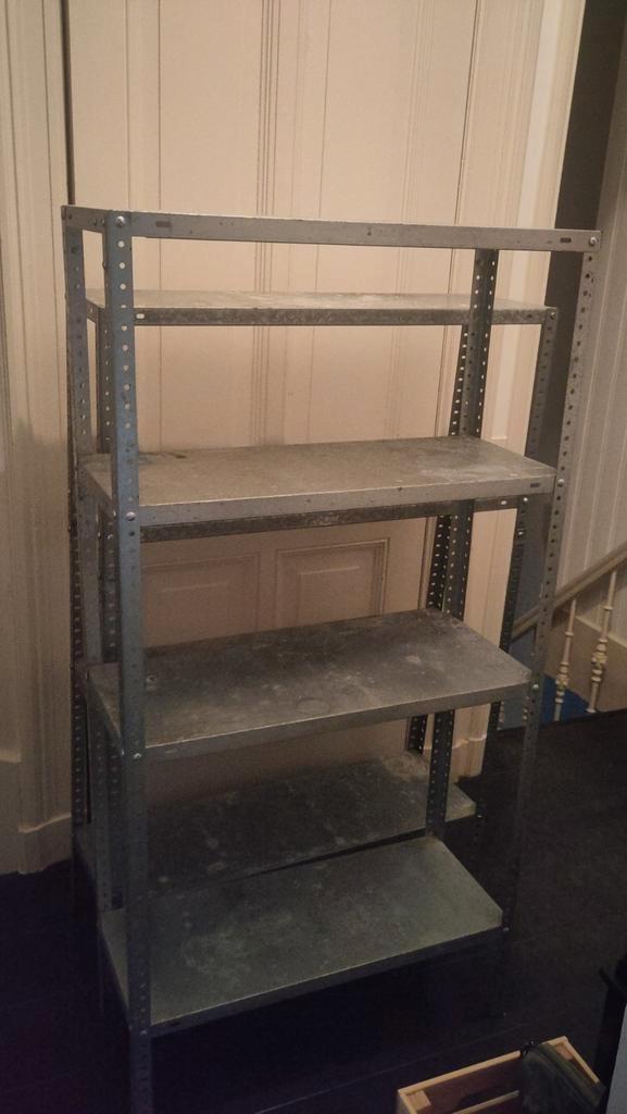Gebruikte metalen stellingkasten, Huis en Inrichting, Kasten | Stellingkasten, Gebruikt, Ophalen