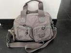 Taupe kleurige schouder / cross-over tas van Kipling met aap, Ophalen of Verzenden, Gebruikt, Schoudertasje