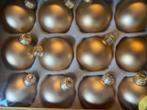Kerstballen en piek goud en brons/bruin, Gebruikt, Ophalen