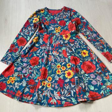blauwe OILILY jurk met rode en gele bloemen mt 152 beschikbaar voor biedingen