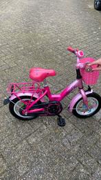 Roze kinderfiets met rijwieltjes, Fietsen en Brommers, Fietsen | Meisjes, 14 inch of minder, Gebruikt, Ophalen