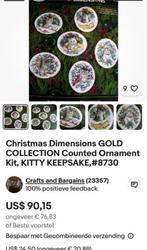 BORDUURPAKKET DIMENSIONS GOLD KITTY KEEPSAKE ORNAMENTS, Hobby en Vrije tijd, Borduren en Borduurmachines, Verzenden, Nieuw, Handborduren