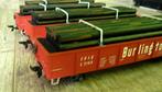 4 mooie Amerikaanse gondola wagons met buizen in H0, Overige merken, Gebruikt, Gelijkstroom, Wagon