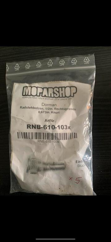 Mopar 1/2 wielbouten 5 stuks nieuw beschikbaar voor biedingen