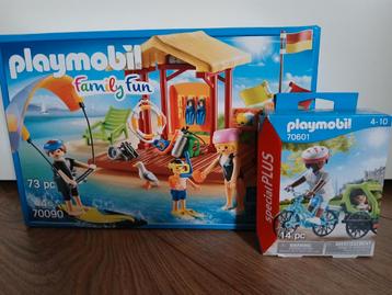 Playmobil 70090 Watersportschool & 70601 Fietstocht Nieuw  beschikbaar voor biedingen