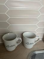 Latte bekers Riviera Maison, Ophalen of Verzenden, Gebruikt, Overige stijlen, Kop(pen) en/of Schotel(s)