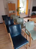 Leolux eetkamerstoelen, Ophalen, Gebruikt, Blauw, Modern, beuken - leer.