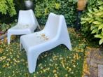 2 kunststof lounge tuinstoelen Ikea, Tuin en Terras, Ophalen, Gebruikt, Kunststof, Stapelbaar