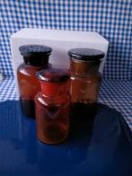 3 apothekers potten oker geel 1x17x8 en 2x20x10 = €20.= 3st, Antiek en Kunst, Curiosa en Brocante, Ophalen of Verzenden