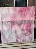 Glazen Plaat Tiffany/Glas in Lood - Roze/Wit, Ophalen