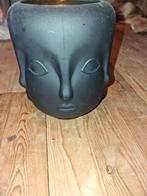 Pot met 5 gezichten binnenin goud kleurig, Tuin en Terras, Ophalen, Rond, Aardewerk, Minder dan 40 cm