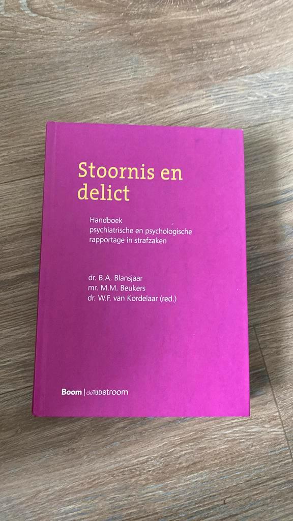 Stoornis en delict, Boeken, Psychologie, Zo goed als nieuw, Ontwikkelingspsychologie, Ophalen