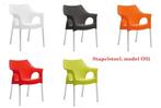 Stapelbare design kuipstoel, terras, model Olli  563, Ophalen of Verzenden, Nieuw, Kunststof, Vijf, Zes of meer stoelen