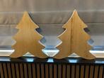 2 houten kerstbomen decoratief voor bv vensterbank, Gebruikt, Onbekend, Ophalen of Verzenden, Onbekend