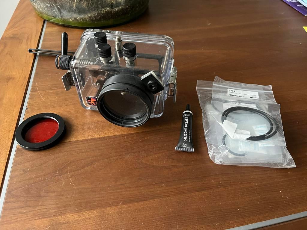 Ikelite Onderwaterhuis voor Sony RX100 m1/m2 + Extra's, Audio, Tv en Foto, Fotografie | Onderwatercamera's, Ophalen of Verzenden