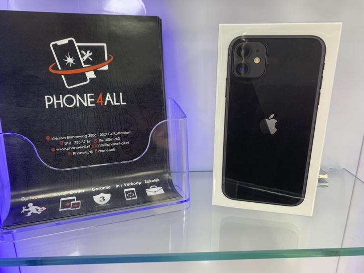 APPLE IPHONE 11 64GB BLACK NETTE STAAT, Telecommunicatie, Mobiele telefoons | Apple iPhone, Nieuw, Zonder abonnement, Zonder simlock
