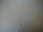 Zilveren ketting met hartje NU 10 euro, Verzenden, Zilver, Ketting