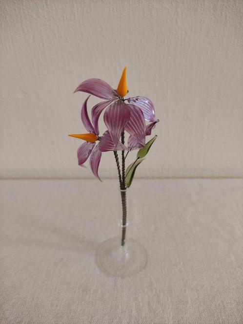 Venetiaans handgemaakte glazen mini bloemen in vaasje., Huis en Inrichting, Overige Huis en Inrichting, Zo goed als nieuw, Ophalen of Verzenden
