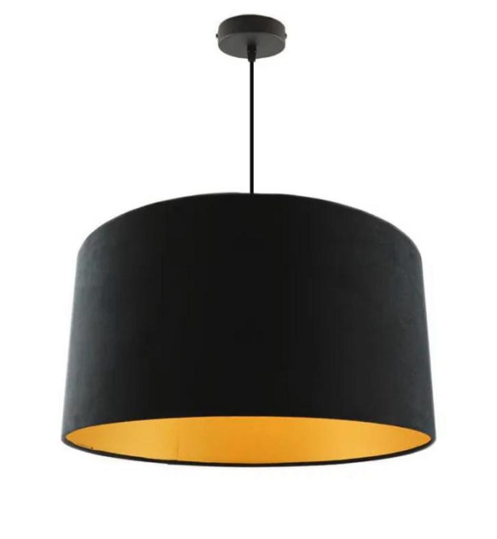 Hanglamp Urvin zwart velours goud Olucia, Huis en Inrichting, Lampen | Hanglampen, Zo goed als nieuw, Minder dan 50 cm, Ophalen of Verzenden