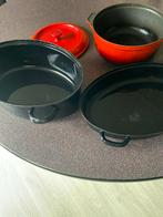Gietijzeren Pannenset, Gebruikt, Ophalen of Verzenden, Koekenpan of Braadpan, Gietijzer