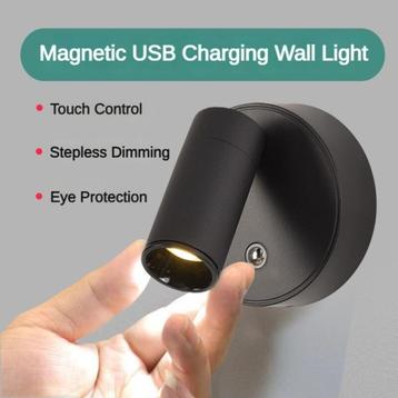 Draadloze magnetische oplaadbare led spots (zwart) beschikbaar voor biedingen