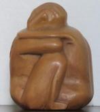 Houten beeldje 2 figuren in omarming   8,5 cm, Antiek en Kunst, Ophalen of Verzenden