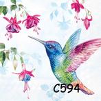 Servetten decoupage/bullet journal * kolibrie C594, Hobby en Vrije tijd, Verzenden, Nieuw, Materiaal